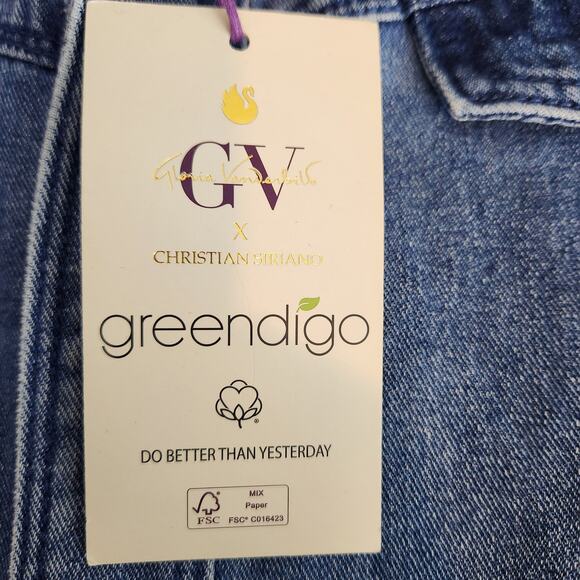 Gloria Vanderbelt X Christian Siriano Denim Dress Womens Size 14 - Picture 9 of 9